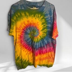 Vibrant Spiral Tie-Dye Short Sleeve Tee